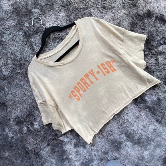 Aerie Sporty-Ish Boxy Ultrasoft Crop Tee